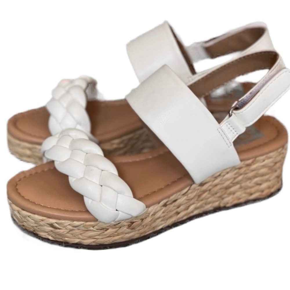 White Braided Kids Sandals